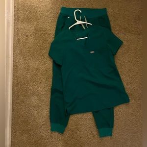 Figs hunter green scrubs